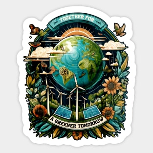 Together For A Greener Tomorrow Sticker